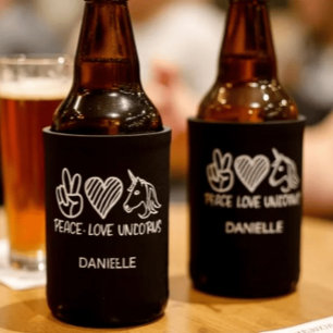Latas Unicornios Nombre personalizado Enfriador de l