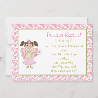 Latina Fairy Princess Invitación