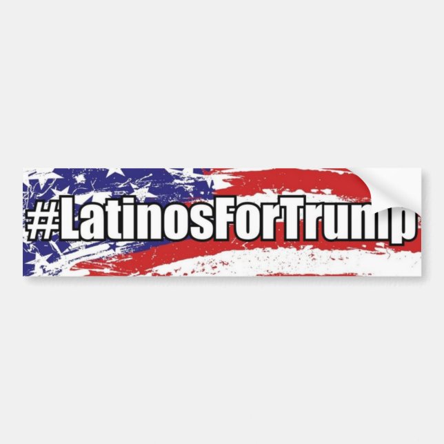 Latinos del #LatinosForTrump para la pegatina para (Frente)