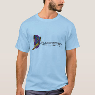Latón del mono y camiseta borrachos de la munici