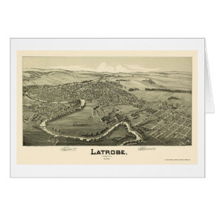 Latrobe, mapa panorámico del PA - 1900