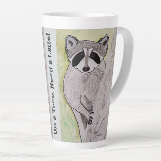 Latte ¡Arriba un árbol, necesita un latte! Taza de café  (Ángulo derecho)