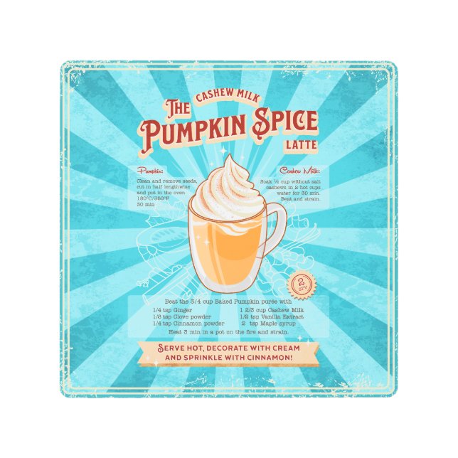 Latte de especias de calabaza veneciana - Poster d (Anverso)