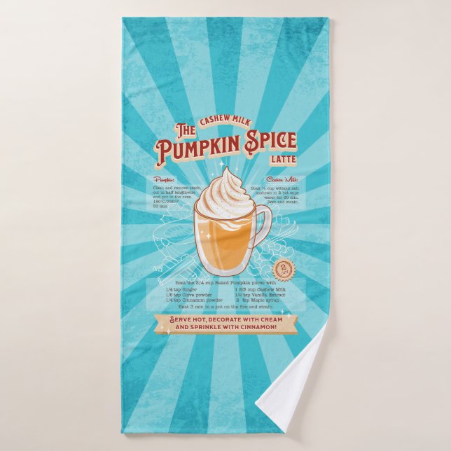 Latte de especias de calabaza veneciana - Poster d (Toalla de baño)