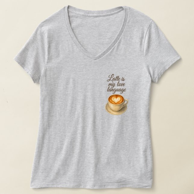Latte es mi lengua de amor camiseta de mujeres (Distribución )