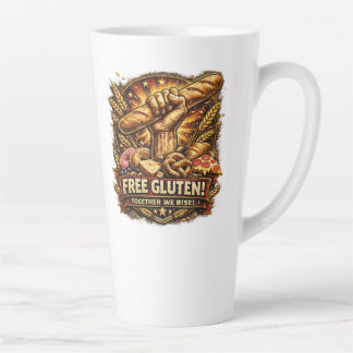 Latte ¡Gluten Libre! Taza de Café Divertida para Amantes