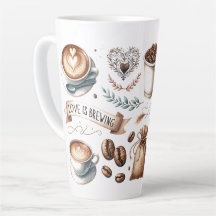 Gran Taza de Café El Amor se está Preparando