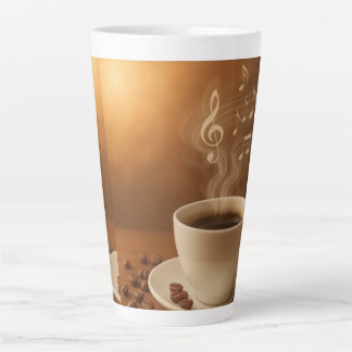 Latte "Melodías en Vapor: Taza de Arte de Taza de Café M