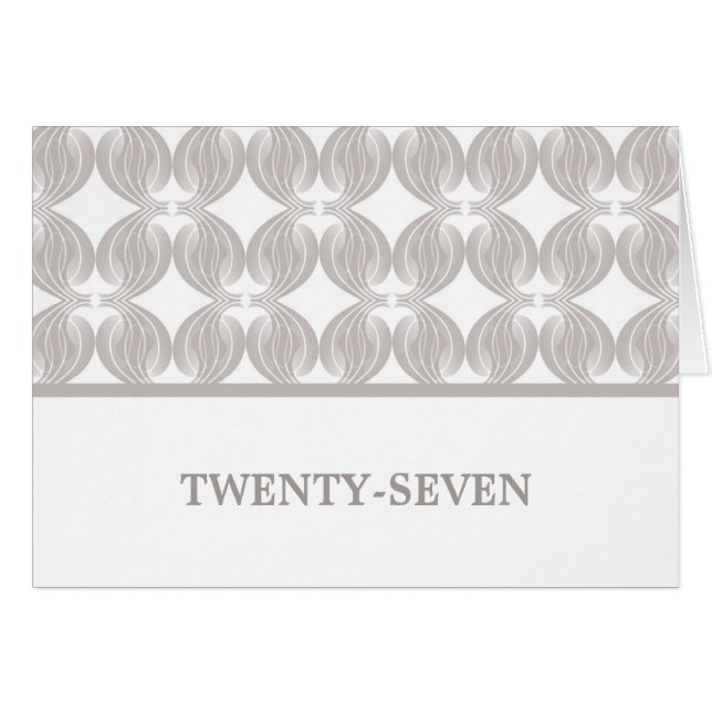 Latte Modern Deco Table Number Card (Anverso (Horizontal))