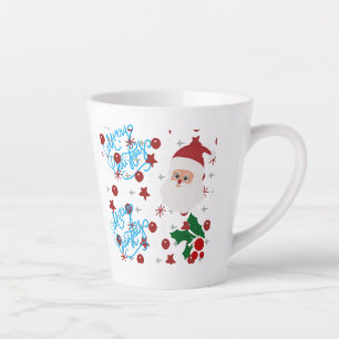Latte Navidades festivos taza de café con vibraciones de