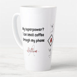 Latte Nombre Personalizado, Taza de Café Espresso Grande