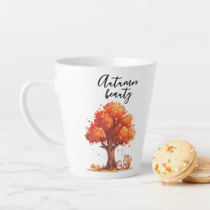 Latte Otoño Bella taza de café