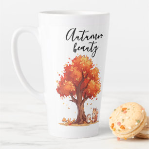 Latte Otoño Bella taza de café