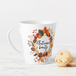 Latte Otoño Bella taza de café