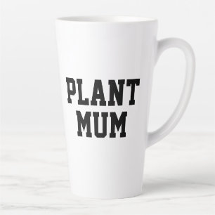 Latte Planta mamá taza de café