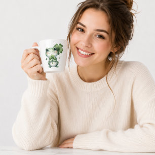 Latte Rana Afortunada Adorable con Taza de Café de Trébo