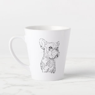 Latte Taza de Bulldog Francés – Taza de café con dibujo