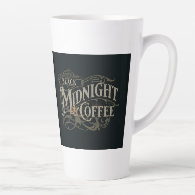 Latte Taza de café Black Midnight (Derecha)