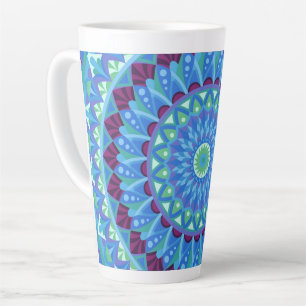 Latte Taza de café boho mandala Midnight Dreams