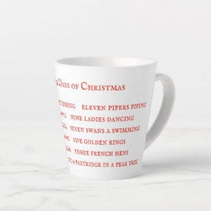 Latte Taza de Café con 12 DÍAS LETRA