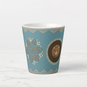 Latte Taza de café con arte de gato antiguo, antigüedad,