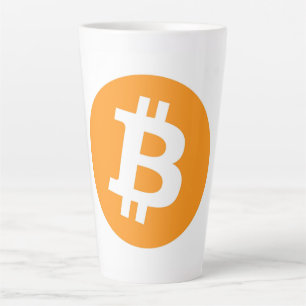 Latte Taza de café con Bitcoin