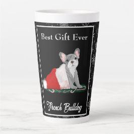 Latte Taza de café con cachorro de Bulldog Francés en el