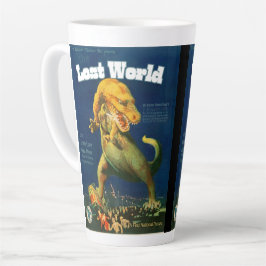 Latte Taza de café con cartel de película antigua