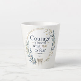 Latte Taza de café con cita inspiradora de Platón