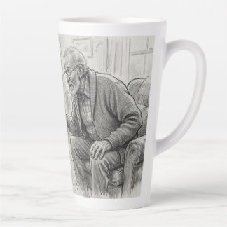Latte Taza de café con dibujo a lápiz de The Stoveside V