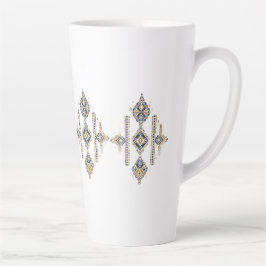 Latte Taza de café con diseño abstracto de simetría en a