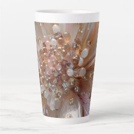 Latte Taza de café con diseño floral elegante inspirado