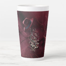 Latte Taza de café con leche de cerámica sombrero fedora