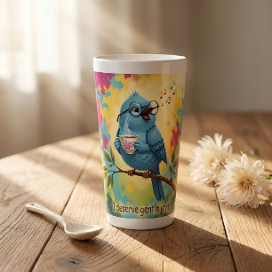 Latte Taza de café con leche para pájaro acogedor