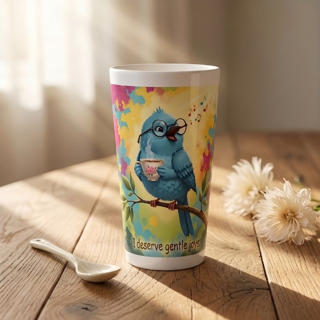 Latte Taza de café con leche para pájaro acogedor  (Subido por el creador)