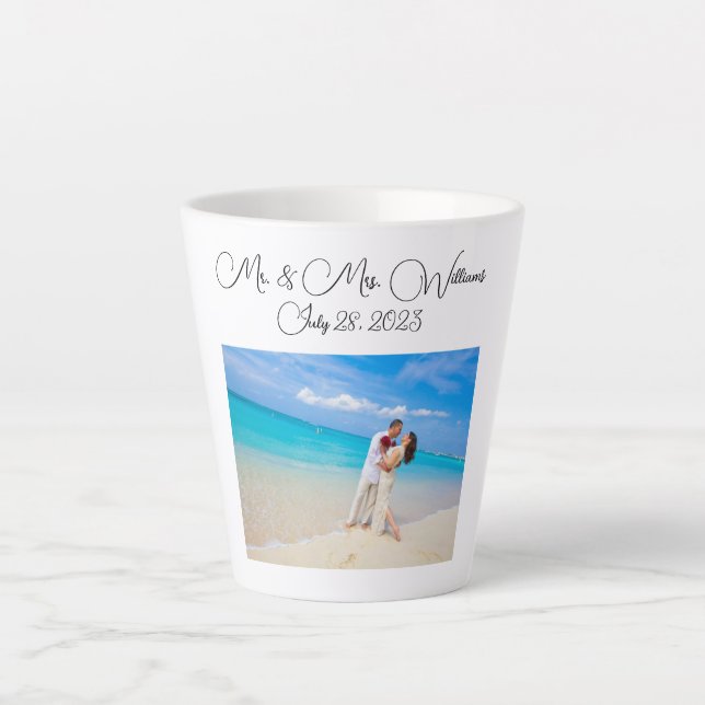 Latte taza de café con leche personalizada (Anverso)