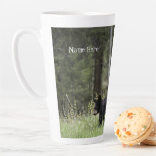 Latte Taza de café con leche personalizada de oso person