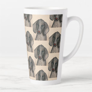 Latte Taza de café con perro Weimaraner