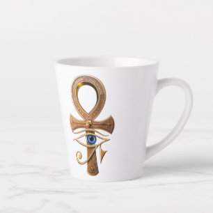 Latte taza de café de arte del faraón egipcio tardío