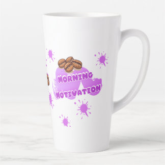 Latte Taza de café de motivación matutina | Café morado