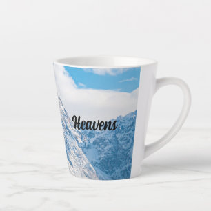 Latte Taza de café de té personalizado Heavens Texto Cie