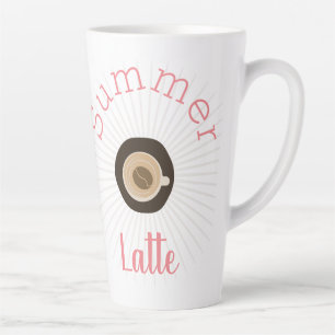 Latte Taza de café de verano linda y frijol