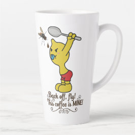 Latte Taza de café divertida ¡Aléjate volando! Este café