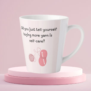Latte Taza De Café Divertida «Comprar Hilo Es Cuidado Pe