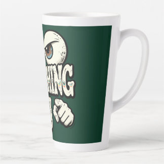 Latte Taza de café divertida con ojos retro que dice "TE