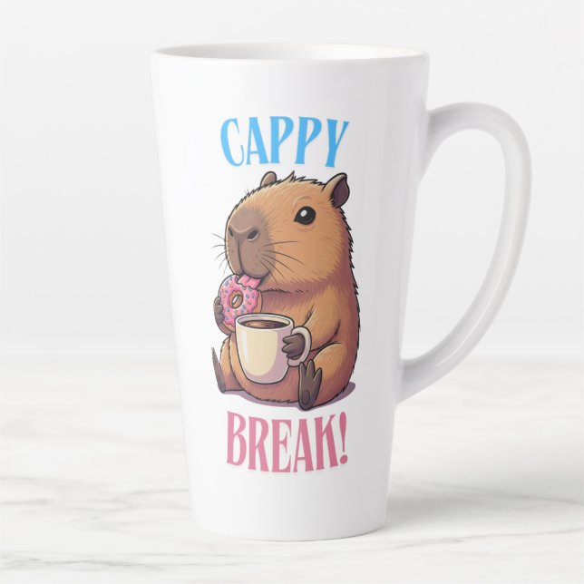 Latte Taza de café divertida de capybara | Animales dive (Derecha)