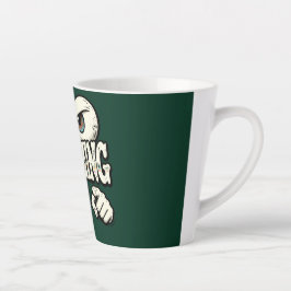 Latte Taza de café divertida de ojos retro "TE ESTOY VIG