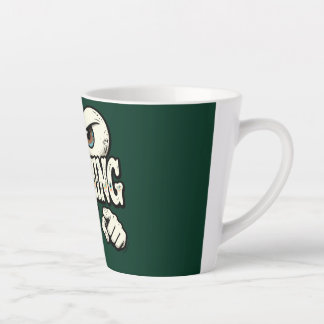 Latte Taza de café divertida de ojos retro "TE ESTOY VIG