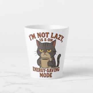 Latte Taza de café divertida del gato gruñón
