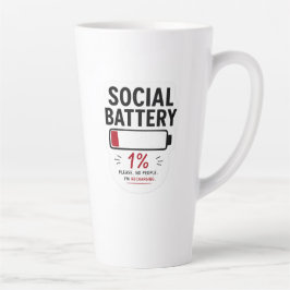 Latte Taza de café divertida para introvertidos | Baterí